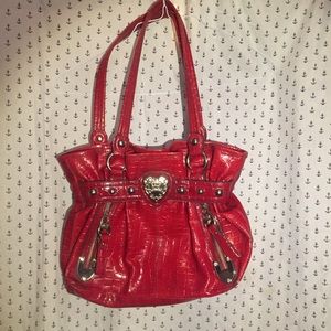 Bright Red Kathy Van Zeeland Shoulder Bag